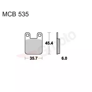 Спирачни накладки TRW Lucas MCB 535 (2 бр.)-2