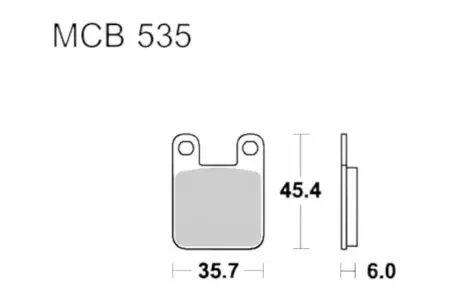 Bremsbeläge TRW Lucas MCB 535 EC 1x Satz (2 Stück) - MCB535EC