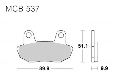 TRW Lucas MCB 537 bromsbelägg (2 st.) - MCB537