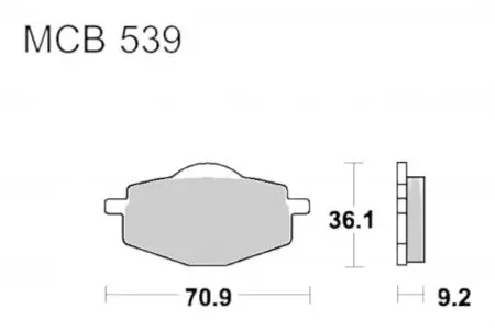 TRW Lucas MCB 539 plaquettes de frein (2 pièces) - MCB539