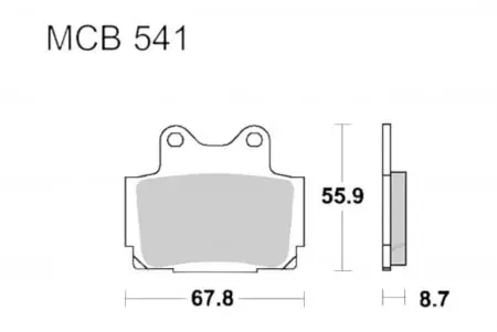 Brzdové destičky TRW Lucas MCB 541 SH (2 ks) - MCB541SH