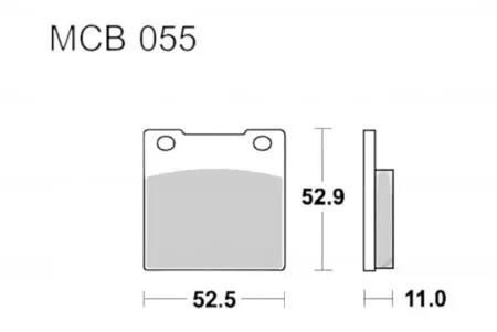 Brzdové destičky TRW Lucas MCB 55 (2 ks) - MCB55