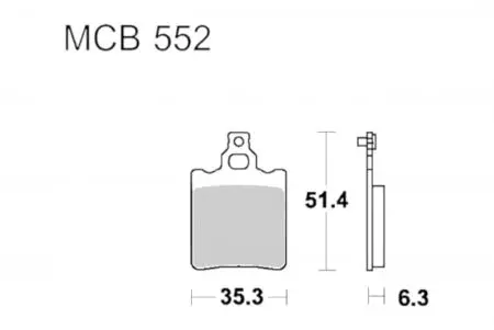Bremsbeläge TRW Lucas MCB 552 1x Satz (2 Stück) - MCB552