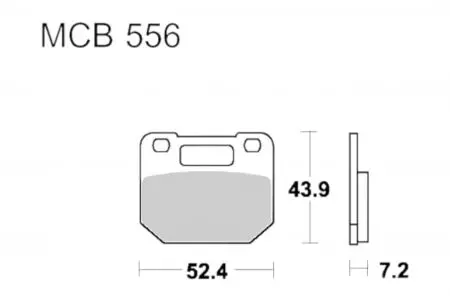 TRW Lucas MCB 556 plaquettes de frein (2 pièces) - MCB556