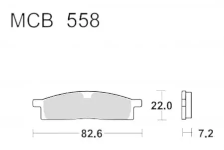Bremsbeläge TRW Lucas MCB 558 1x Satz (2 Stück) - MCB558