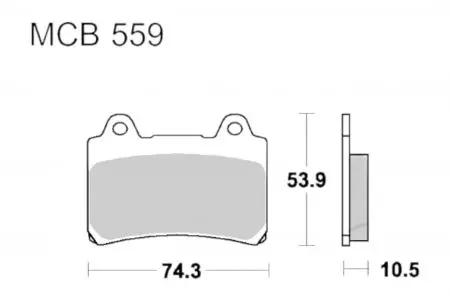 Pastilhas de travão TRW Lucas MCB 559 (2 unid.) - MCB559