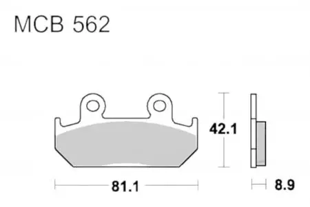 TRW Lucas MCB 562 SRQ piduriklotsid (2 tk) - MCB562SRQ