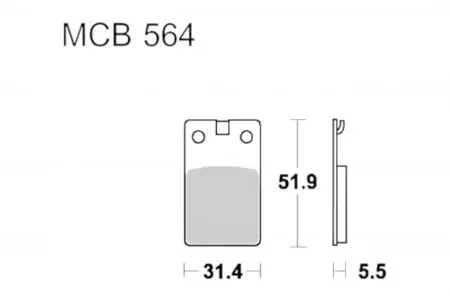 TRW Lucas MCB 564 bromsbelägg (2 st.) - MCB564
