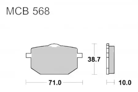 Zavorne ploščice TRW Lucas MCB 568 (2 kosa) - MCB568