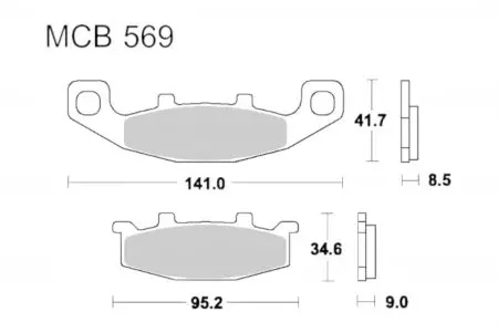 TRW Lucas MCB 569 bremžu kluči (2 gab.) - MCB569