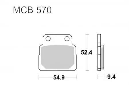 Plăcuțe de frână TRW Lucas MCB 570 (2 buc.) - MCB570