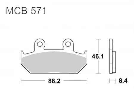 Klocki hamulcowe TRW Lucas MCB 571 SV (2 szt.) - MCB571SV