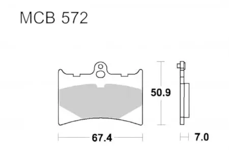 Plăcuțe de frână TRW Lucas MCB 572 (2 buc.) - MCB572