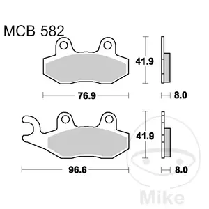 Bremsbeläge TRW Lucas MCB 582 EC 1x Satz (2 Stück) - MCB582EC