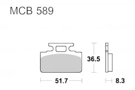 Plăcuțe de frână TRW Lucas MCB 589 (2 buc.) - MCB589