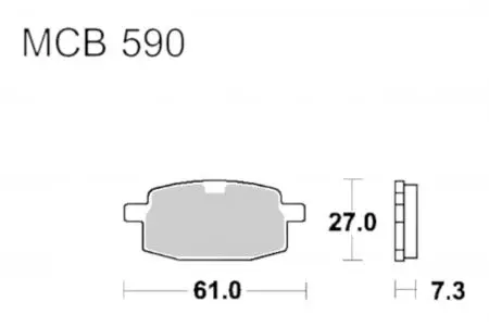 Plăcuțe de frână TRW Lucas MCB 590 EC (2 buc.) - MCB590EC