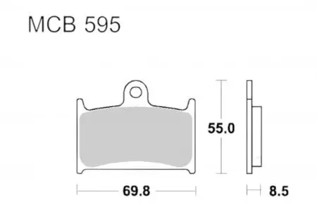 Bremsbeläge TRW Lucas MCB 595 1x Satz (2 Stück) - MCB595