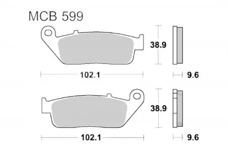 TRW Lucas MCB 599 bremseklodser (2 stk.) - MCB599
