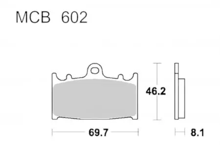 Bremsbeläge TRW Lucas MCB 602 1x Satz (2 Stück) - MCB602