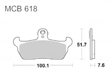 Zavorne ploščice TRW Lucas MCB 618 (2 kosa) - MCB618