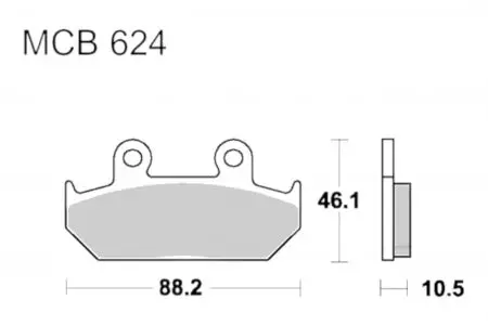 Zavorne ploščice TRW Lucas MCB 624 (2 kosa) - MCB624