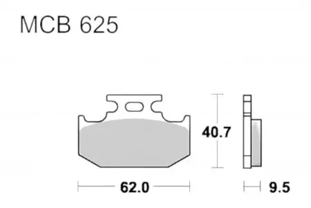 Brzdové doštičky TRW Lucas MCB 625 SI (2 ks) - MCB625SI