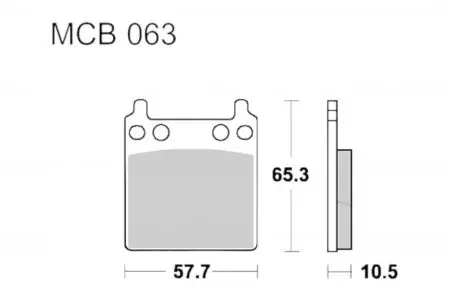 Zavorne ploščice TRW Lucas MCB 63 (2 kosa) - MCB63