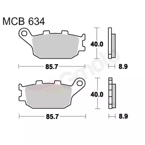 Спирачни накладки TRW Lucas MCB 634 (2 бр.)-2
