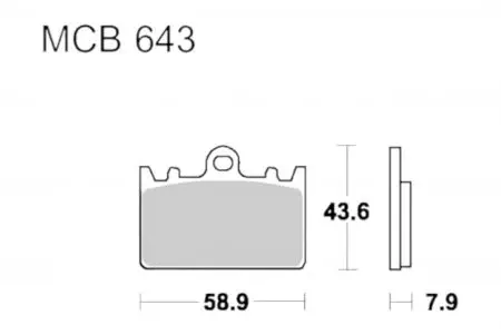 TRW Lucas MCB 643 plaquettes de frein (2 pièces) - MCB643