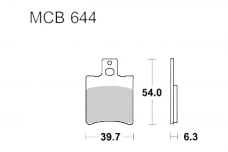 Bremsbeläge TRW Lucas MCB 644 EC 1x Satz (2 Stück) - MCB644EC