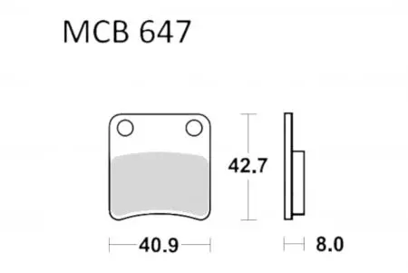 TRW Lucas MCB 647 stabdžių trinkelės (2 vnt.) - MCB647