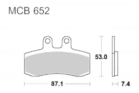 Zavorne ploščice TRW Lucas MCB 652 (2 kosa) - MCB652