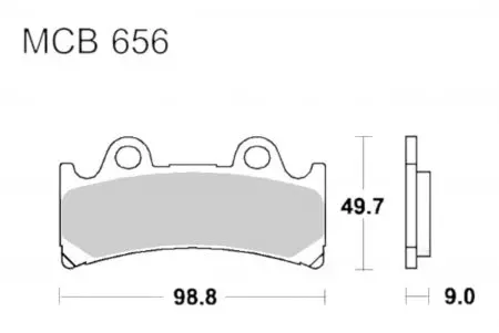 Zavorne ploščice TRW Lucas MCB 656 (2 kosa) - MCB656