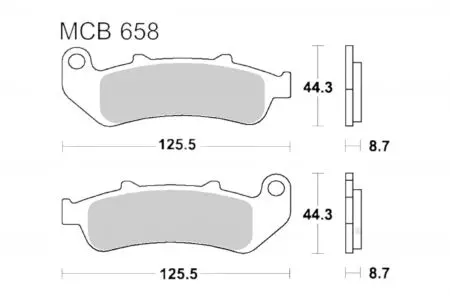 Bremsbeläge TRW Lucas MCB 658 1x Satz (2 Stück) - MCB658