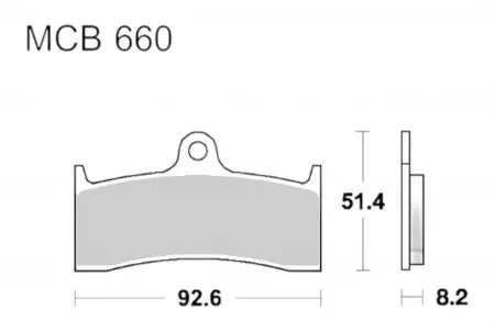 Brzdové doštičky TRW Lucas MCB 660 SV (2 ks) - MCB660SV