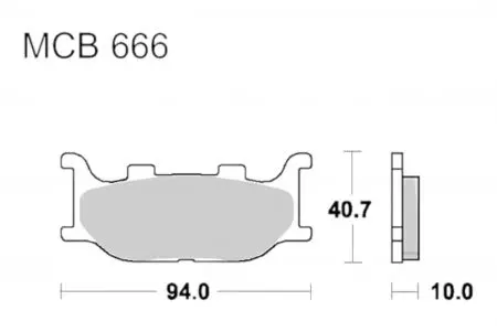 Plăcuțe de frână TRW Lucas MCB 666 (2 buc.) - MCB666