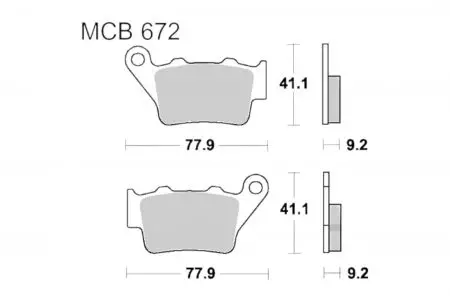 TRW Lucas MCB 672 RSI stabdžių trinkelės (2 vnt.) - MCB672RSI