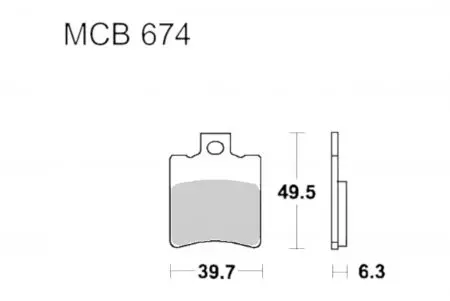 Bremsbeläge TRW Lucas MCB 674 EC 1x Satz (2 Stück) - MCB674EC