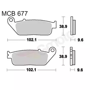 TRW Lucas MCB 677 plaquettes de frein (2 pièces)-2