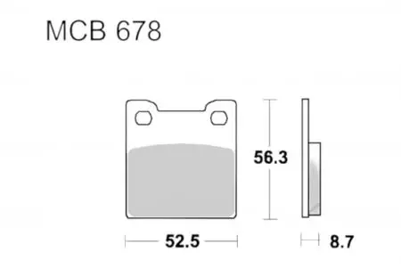 Zavorne ploščice TRW Lucas MCB 678 (2 kosa) - MCB678