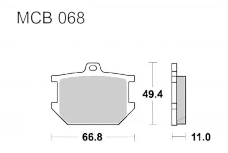 Brzdové destičky TRW Lucas MCB 68 (2 ks) - MCB68