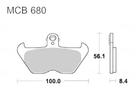 Bremsbeläge TRW Lucas MCB 680 SV 1x Satz (2 Stück) - MCB680SV