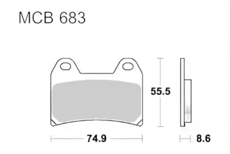 Bremsbeläge TRW Lucas MCB 683 SV 1x Satz (2 Stück) - MCB683SV