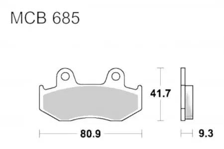 Bremsbeläge TRW Lucas MCB 685 SRM 1x Satz (2 Stück) - MCB685SRM