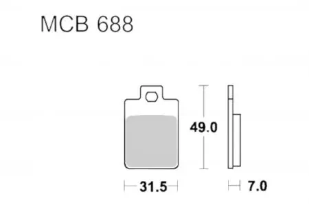Bremsbeläge TRW Lucas MCB 688 EC 1x Satz (2 Stück) - MCB688EC