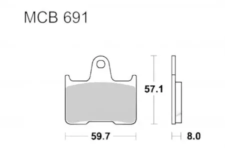 TRW Lucas MCB 691 piduriklotsid (2 tk) - MCB691