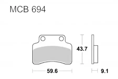 Brzdové doštičky TRW Lucas MCB 694 (2 ks) - MCB694