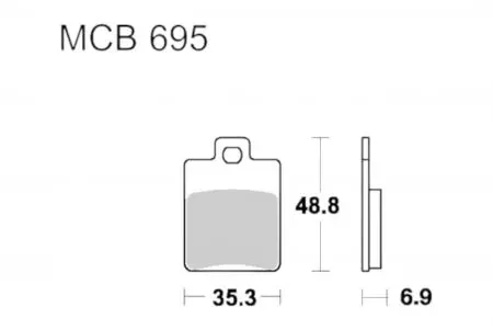 Pastilhas de travão TRW Lucas MCB 695 (2 unid.) - MCB695