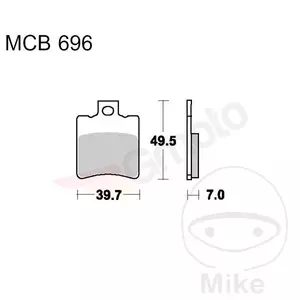 TRW Lucas MCB 696 EC plaquettes de frein (2 pcs.)-2