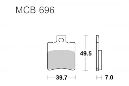 Brzdové doštičky TRW Lucas MCB 696 SR (2 ks) - MCB696SR
